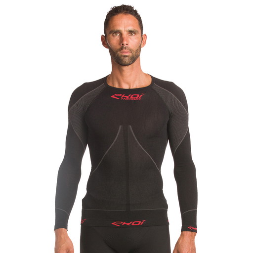 Base layer EKOI Perf THERMO EVO Crew Neck Black