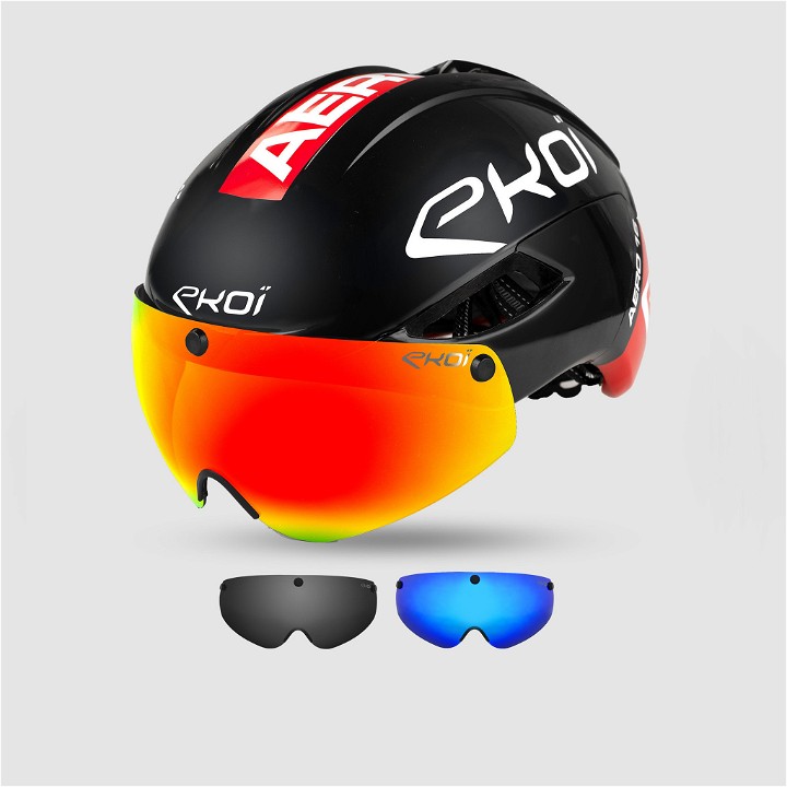 Casque EKOI AR16 NOIR ROUGE