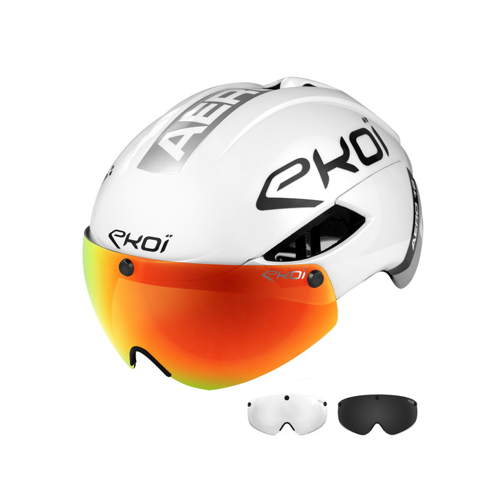 Casque EKOI Perf AERO16 Blanc Gris EKOI