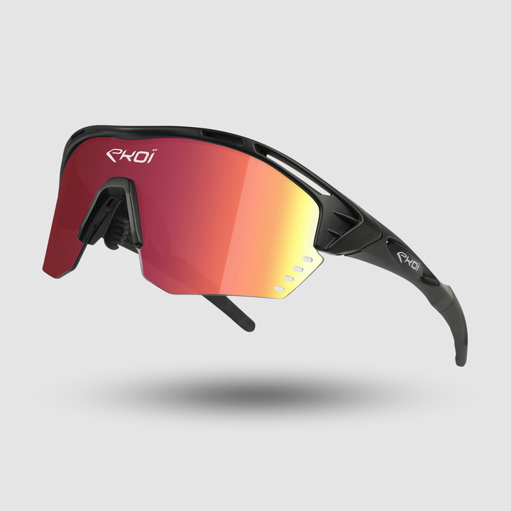 Brille EKOI Persoevo4 Schwarz Matt Revo Rot Kat3