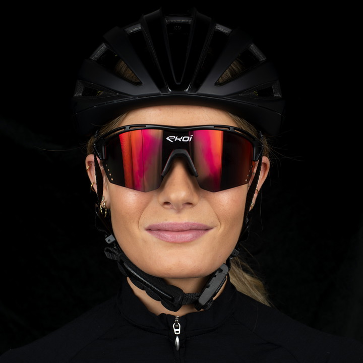 Brille EKOI Persoevo4 Schwarz Matt Revo Rot Kat3