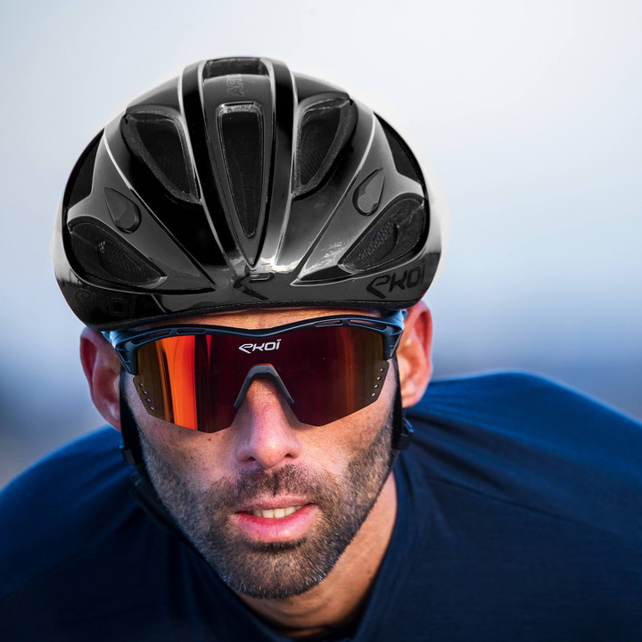 Brille EKOI Persoevo4 Schwarz Matt Revo Rot Kat3