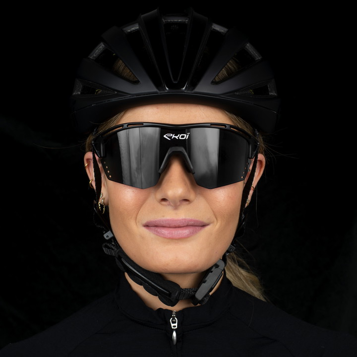 Brille EKOI PERSOEVO4 Schwarz Matt Verspiegelt Kat3