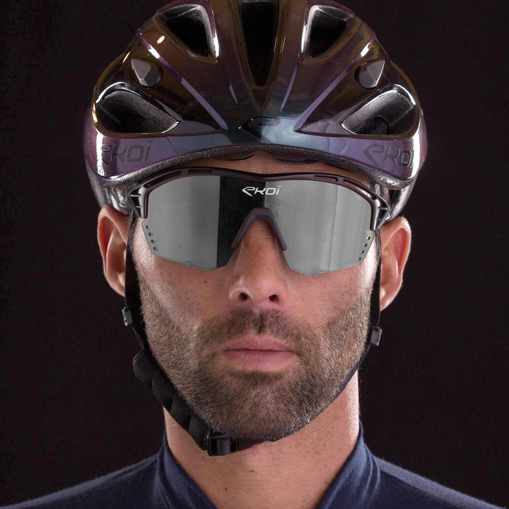 Brille EKOI PERSOEVO4 Schwarz Matt Verspiegelt Kat3