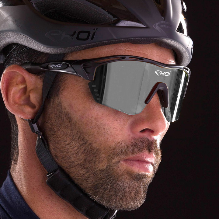 Brille EKOI PERSOEVO4 Schwarz Matt Verspiegelt Kat3