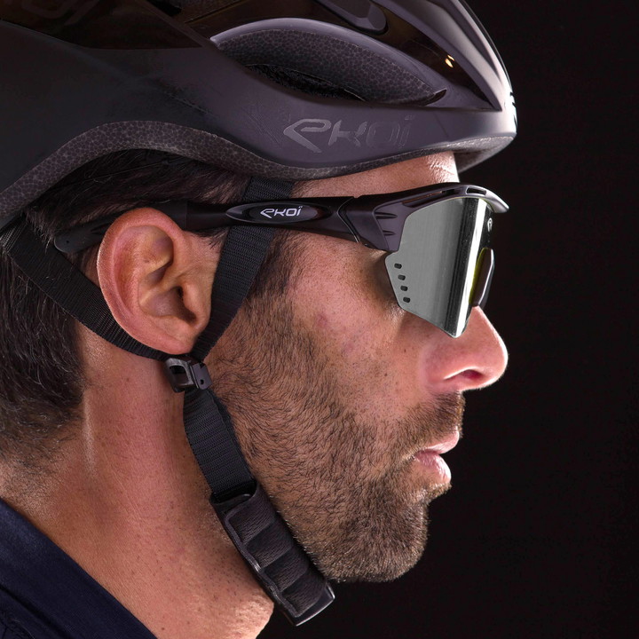 Brille EKOI PERSOEVO4 Schwarz Matt Verspiegelt Kat3