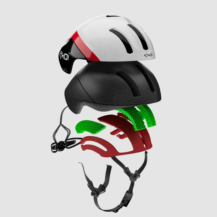 Casque EKOI AERODYNAMICA BY PINIFARINA BLANC ROUGE