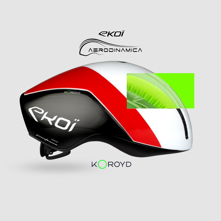 Casque EKOI AERODYNAMICA BY PINIFARINA BLANC ROUGE