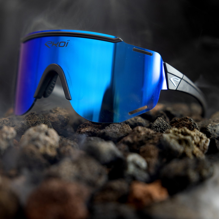 Lunettes EKOI CARBONE 28 Noir Revo Bleu Cat3