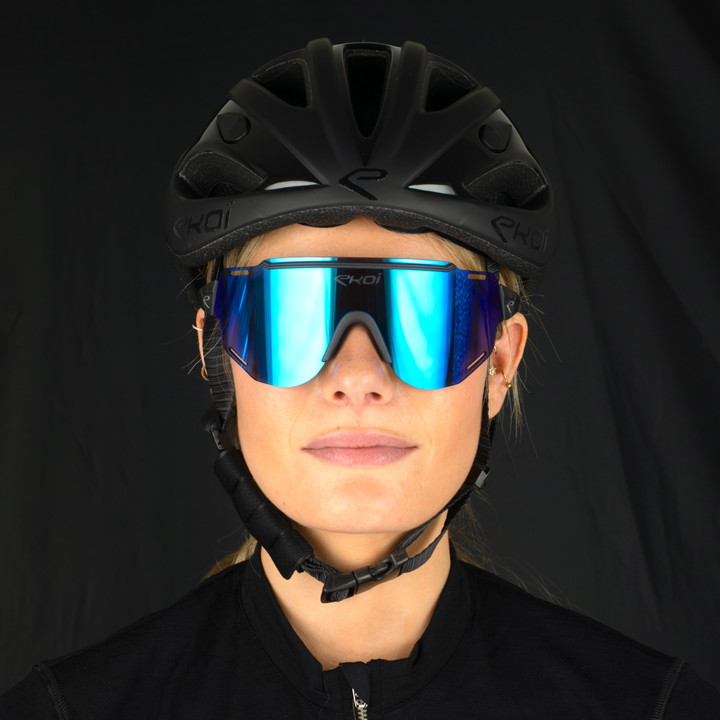 Lunettes EKOI CARBONE 28 Noir Revo Bleu Cat3