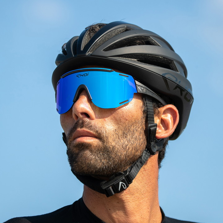 Lunettes EKOI CARBONE 28 Noir Revo Bleu Cat3