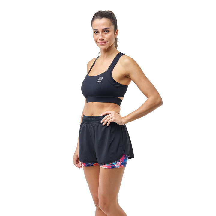 SHORT FEMME EKOI RUN 2 EN 1 NOIR