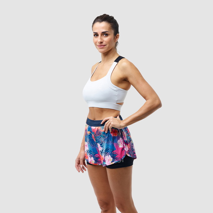 SHORT FEMME EKOI RUN 2 EN 1 TROPICAL