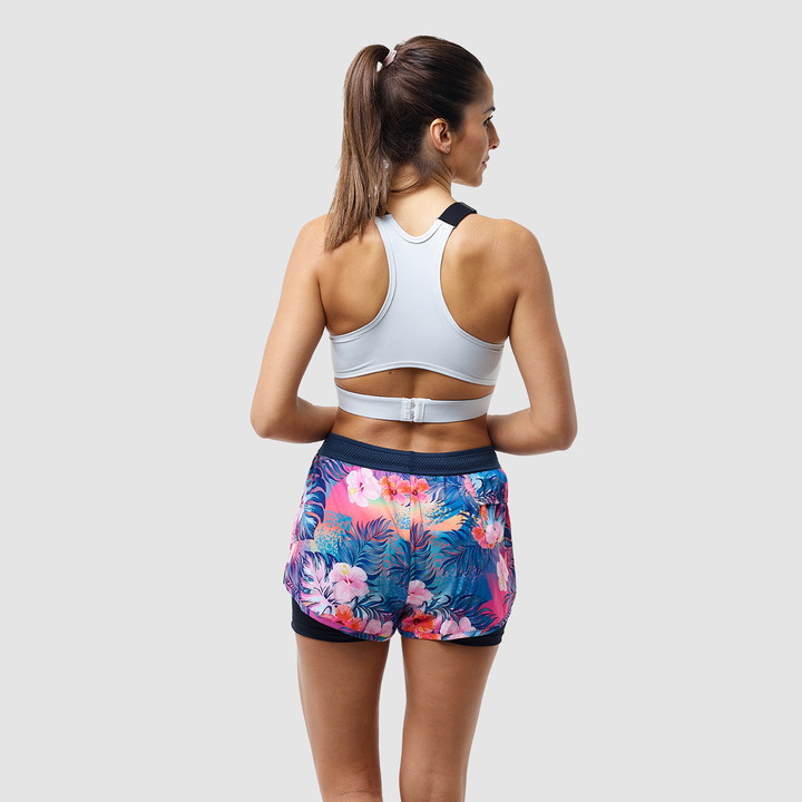 SHORT FEMME EKOI RUN 2 EN 1 TROPICAL