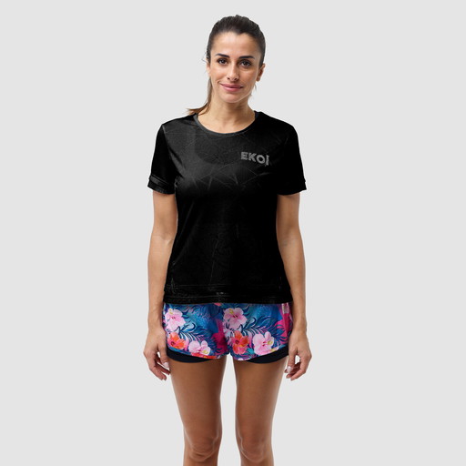 Women Tee Shirt EKOI RUN Black