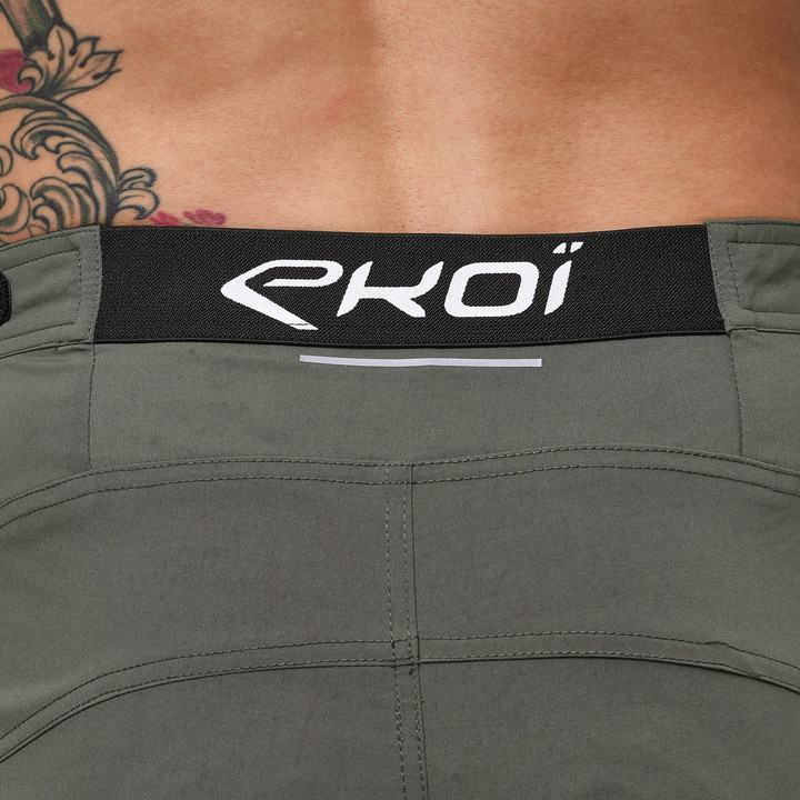 Short unisexe EKOI GRAVEL CONFORT Kaki