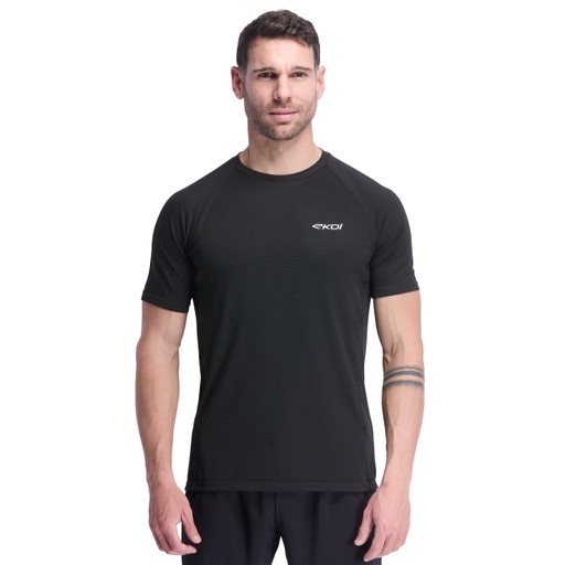 T-shirt de corrida EKOI RUN DRY FAST Preto