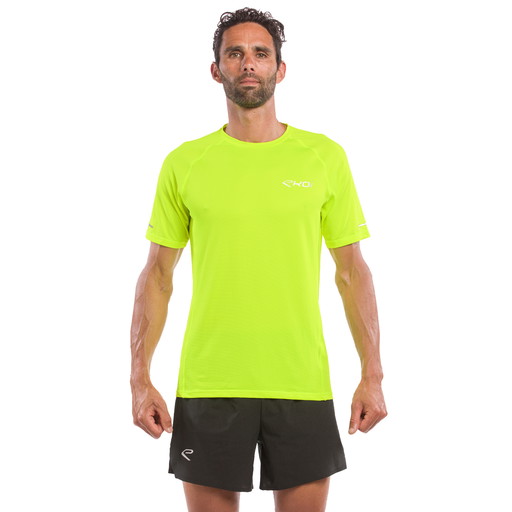 T-shirt EKOI RUN DRY FAST neon gul