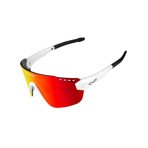 Fietsbril EKOI Perf PREMIUM 80 LTD Wit Revo Rood Cat3
