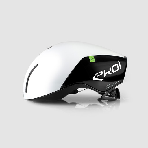 Casco EKOI Aerodinámica Blanco y Negro