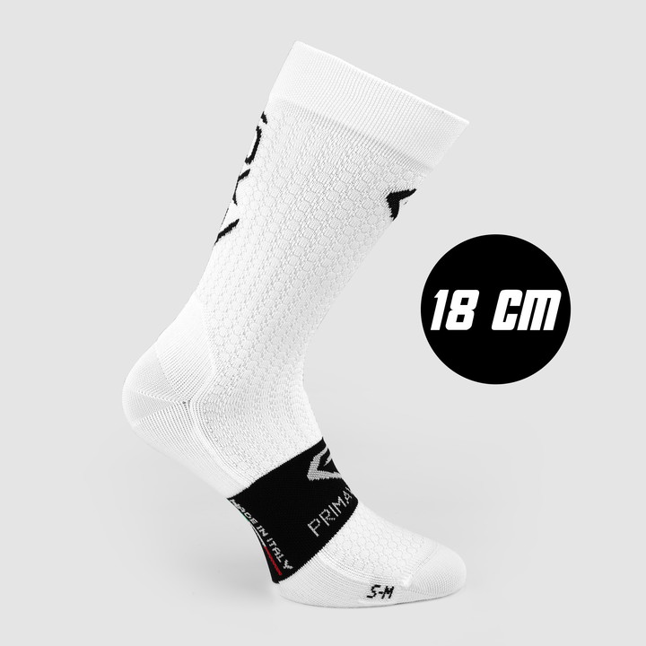 Chaussettes VELO EKOI PRIMAVERA BLANCHE 18CM