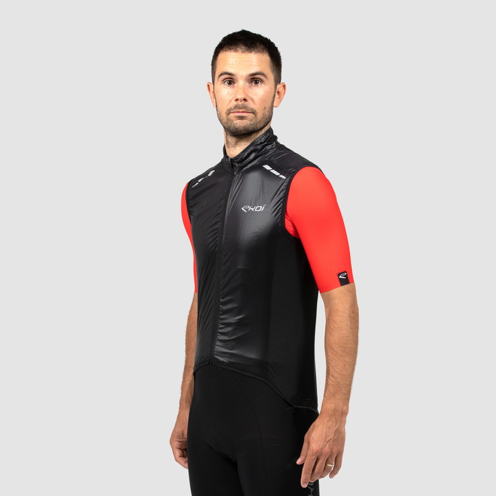Gilet coupe-vent EKOI Perf WINDPROOF LIGHT LASER Noir