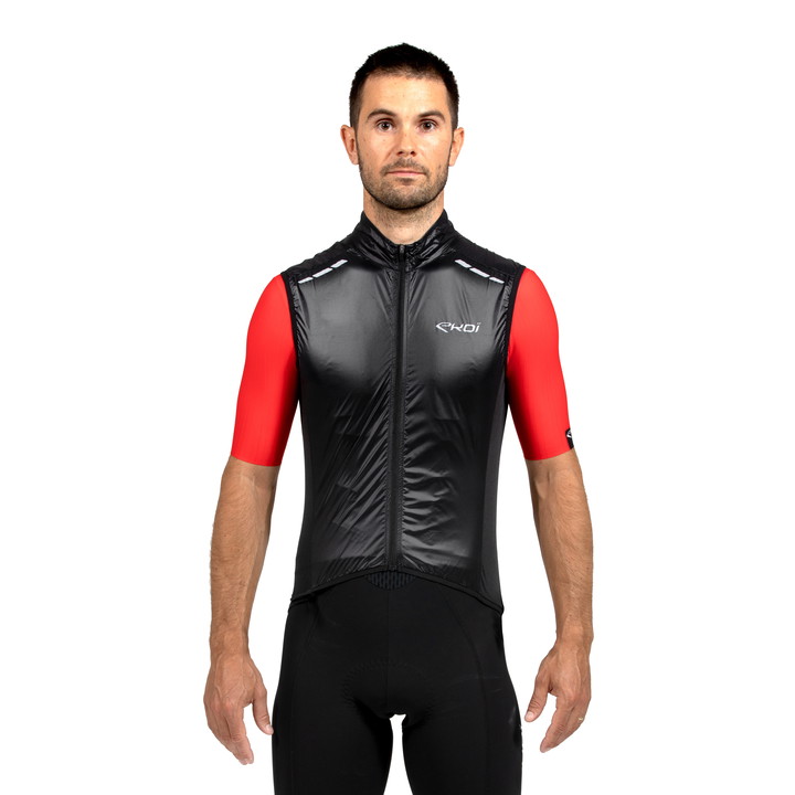 Gilet coupe-vent EKOI Perf WINDPROOF LIGHT LASER Noir