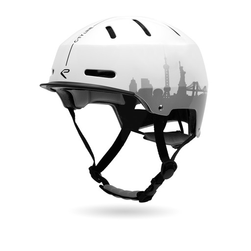 EKOI CITY LINE White Silver Helmet