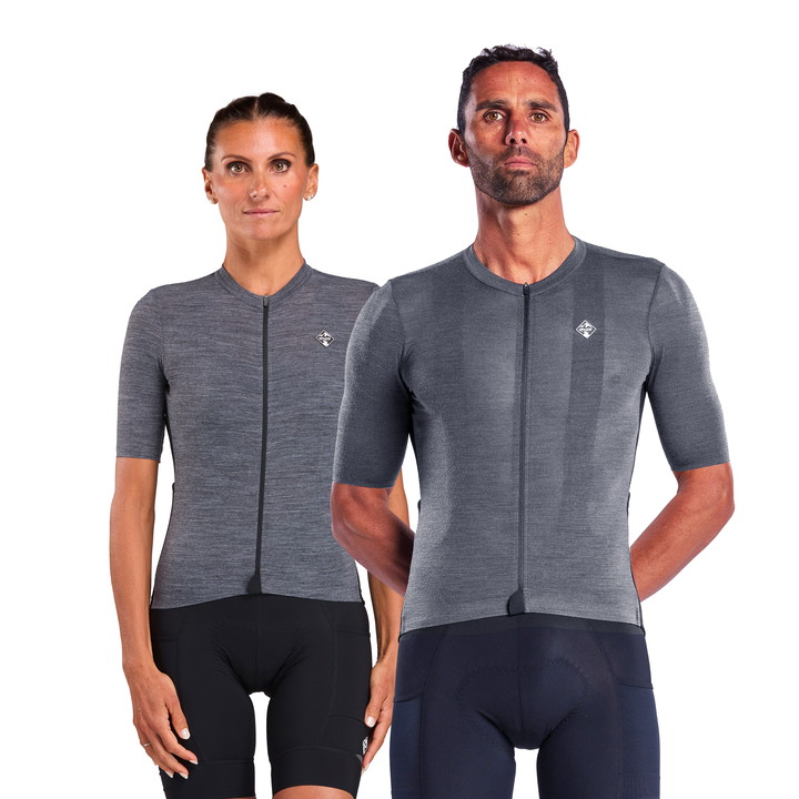 Maillot unisexe EKOI Racing Merinos Gravel Gris