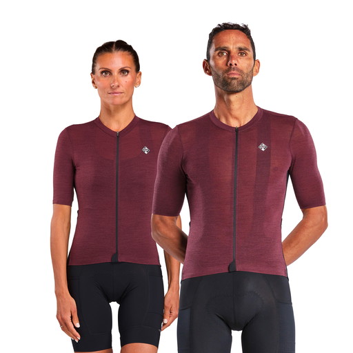 Trøje Merino Unisex Perf Gravel Bordeaux
