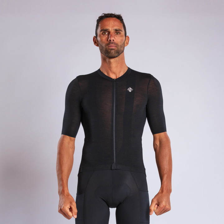MAILLOT MERINOS EKOI GRAVEL NOIR