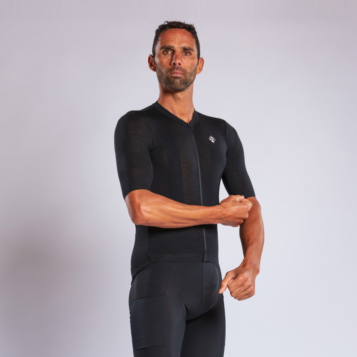 MAILLOT MERINOS EKOI GRAVEL NOIR