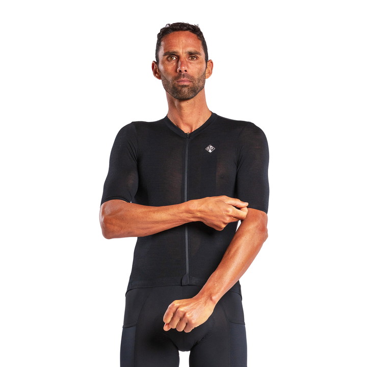 MAILLOT MERINOS EKOI GRAVEL NOIR