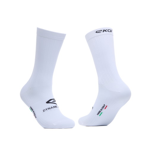 EKOI Perf Aero DYNAMIC LINE 18 cm Weiße Radfahrersocken