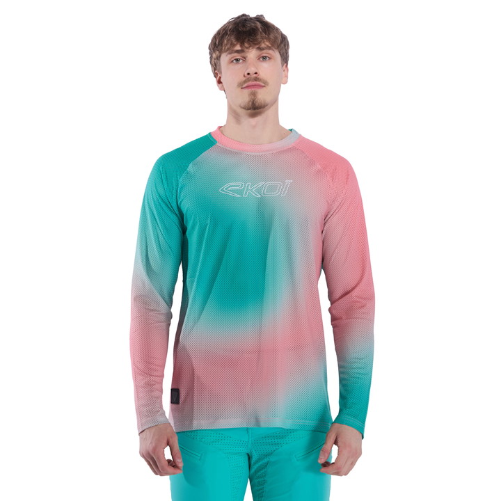 MAILLOT MANCHE LONGUES EKOI VTT RUTS N WAVES BLEU