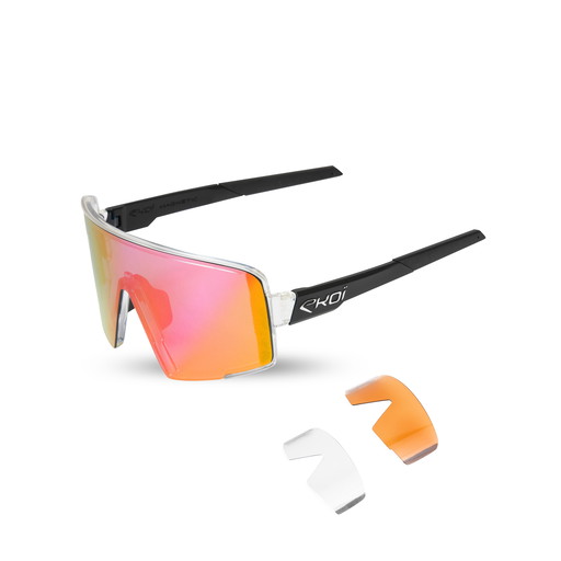 Fietsbril EKOI Perf MAGNETIC Translucide Witte Revo Roos