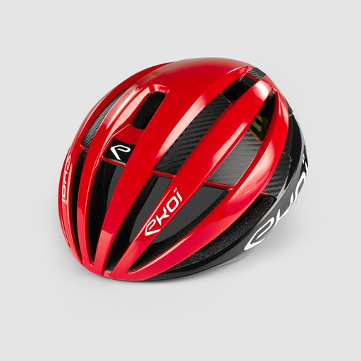 Casque EKOI Perf GARA MIPS LTD Bicolore Carbon Rouge Noir