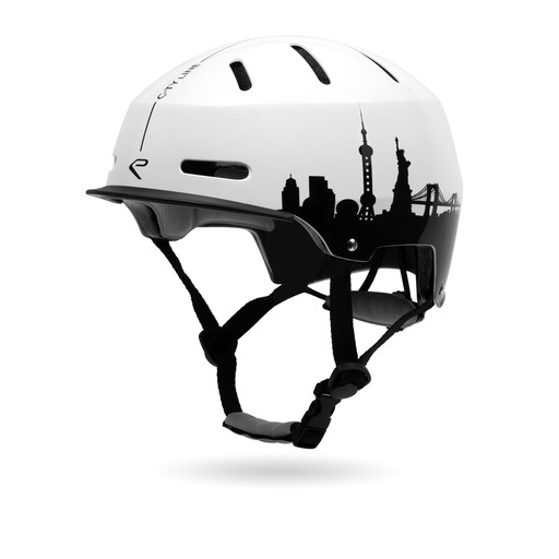 EKOI CITY LINE White Black Helmet