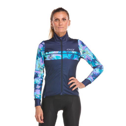 Chaqueta térmica para mujer EKOI Perf FLOWER Azul marino