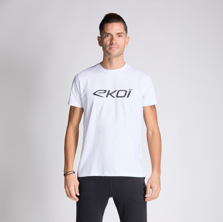 T-shirt EKOI Start Crew Bianco