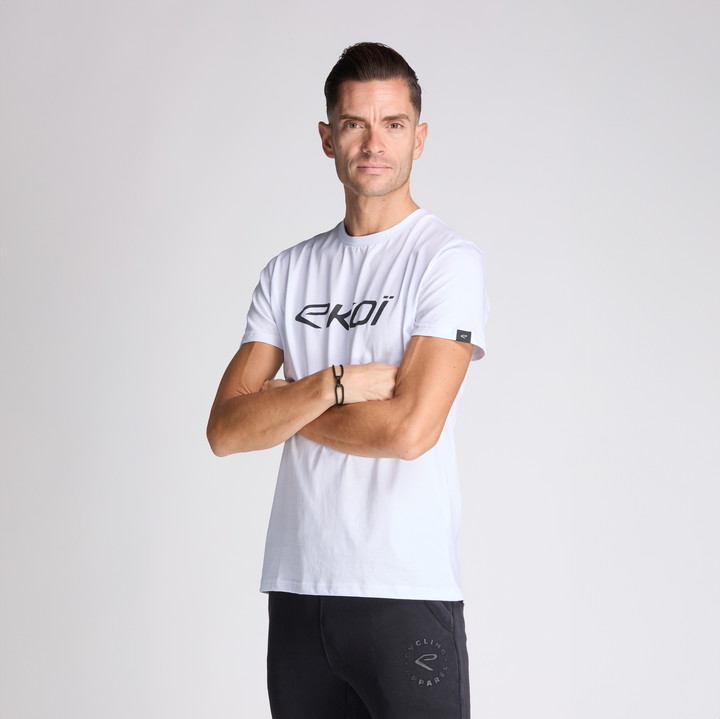 T-shirt EKOI Start Crew Bianco