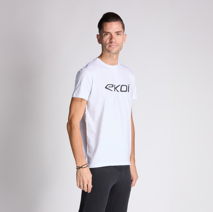 T-shirt EKOI Start Crew Bianco