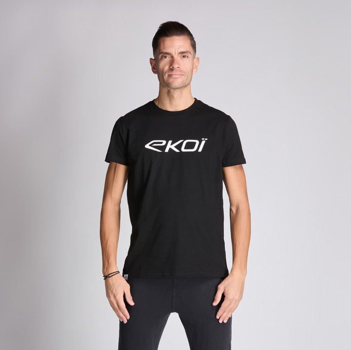 T-Shirt EKOI start Crew Zwart