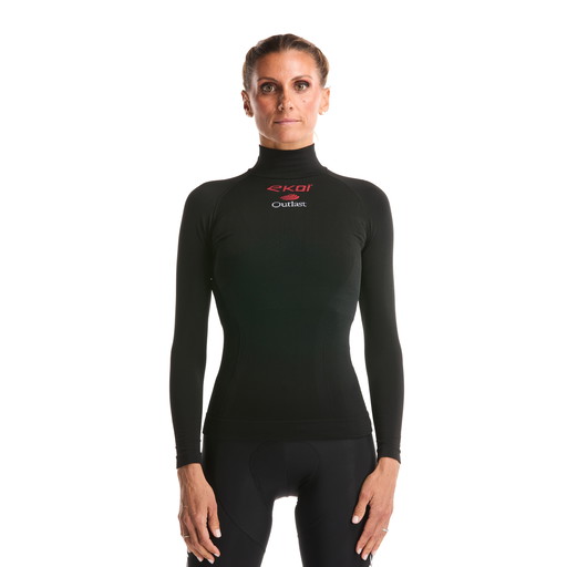 Dames Ondershirt lange mouwen EKOI Racing OUTLAST  Zwart