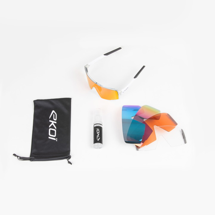 LUNETTES EKOI OTTIMO MAGNETIC TRANSLUCIDE BLANC REVO ROUGE
