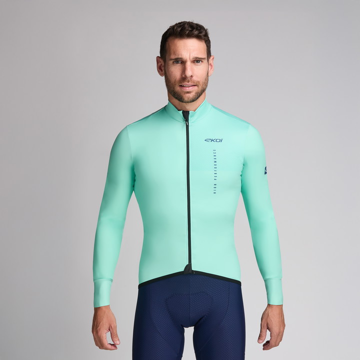 Lange mouw fietsshirt EKOI Perf CHALLENGER Aqua