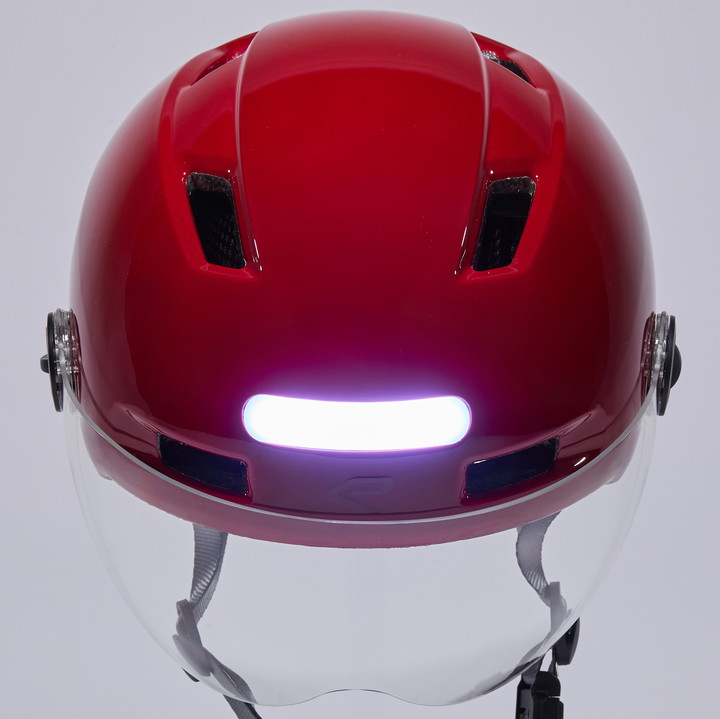 Casco urbano EKOI Perf CITY STYLE Rosso Rubino Schermo