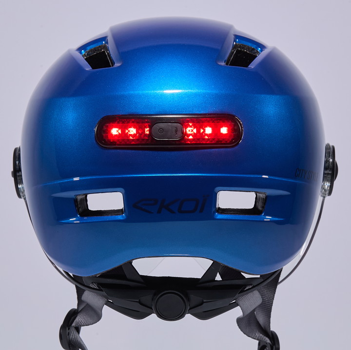 Kask miejski EKOI Perf CITY STYLE Niebieski z Ekranem