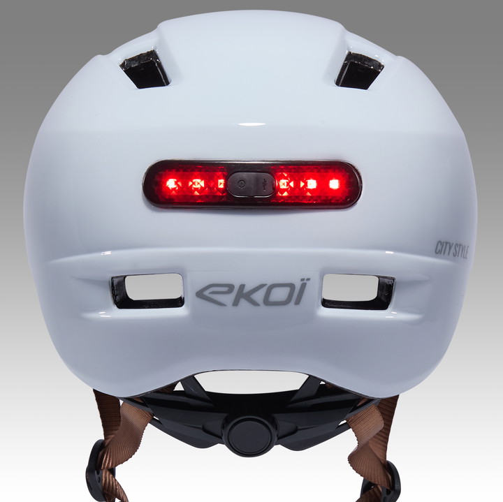 CASQUE EKOI CITY STYLE BLANC VISIERE 