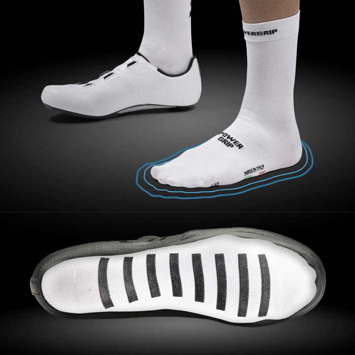 CHAUSSETTES PRO RACING POWERGRIP 18 cm Blanc